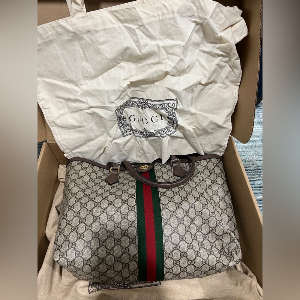 GUCCI OPHIDIA GG MEDIUM TOTE - Picture 4 of 11